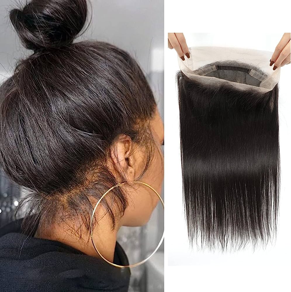 Stema 360 Transparent Lace Frontal 22.5x4x2 With Adjustable Strap Natural Straight Hair